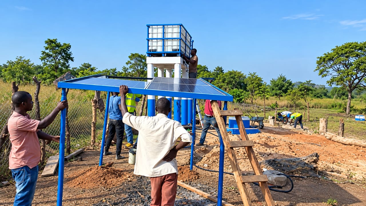 Projet d'appui à l’opérationnalisation du système d’adduction d’eau à pompage solaire dans le cadre du projet de « renforcement des moyens d’existence et de l’accès aux marches des petits exploitants dans la préfecture de Kérouané ».